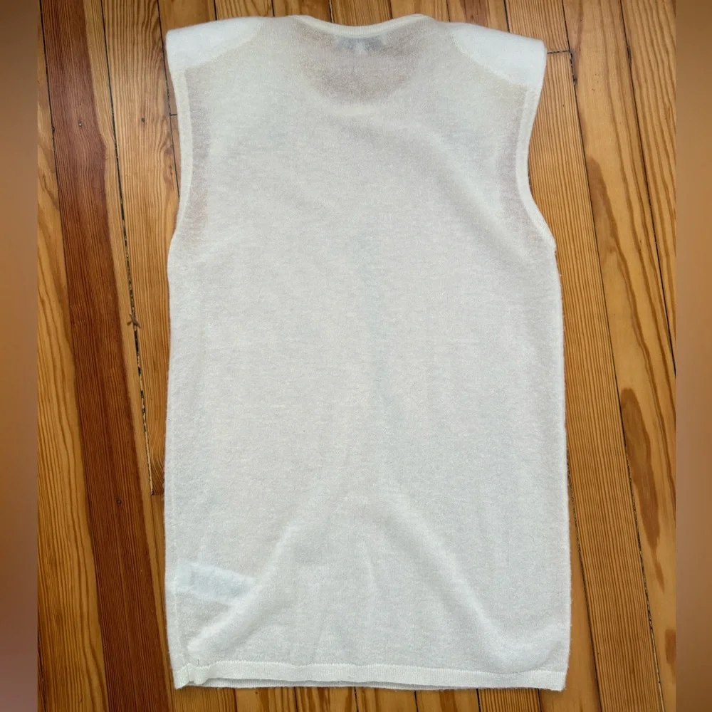 Tibi Mercerized Wool Tube Tank with Shoulder Pads - Picture 3 of 6